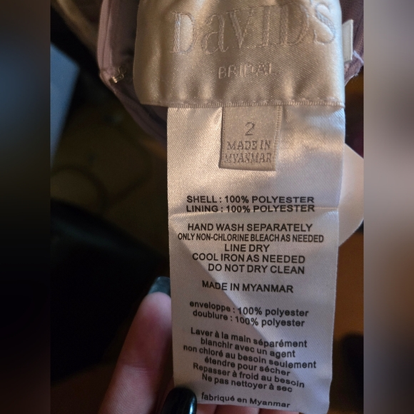 David's Bridal wisteria color dress. Size 2. Worn once. - Picture 2 of 3